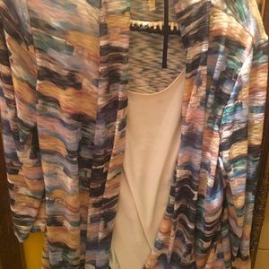 One piece top /sheer jacket